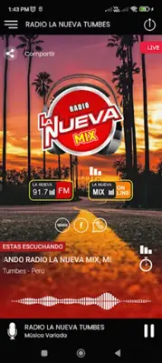 RADIO LA NUEVA TUMBES android App screenshot 2